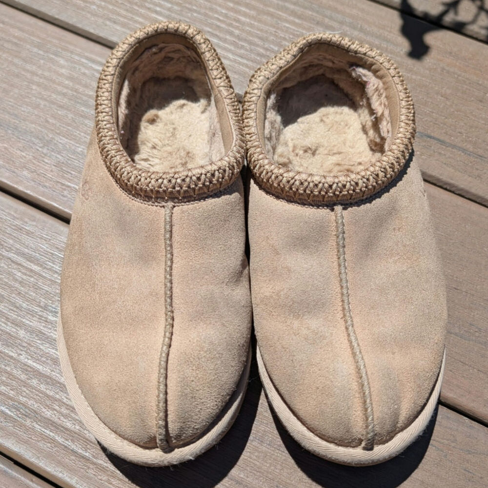 UGG WOMEN TASMAN SAND TNL SHEARLING LINED SLIPPER SHOE Size 7